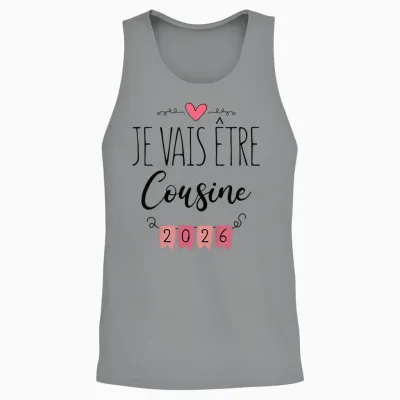Funny Pregnancy Announcement - I Will Be Cousine 2026 Unisex Tank Top - Sport Grey