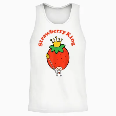 Sanrio Strawberry King Classic Unisex Tank Top - White