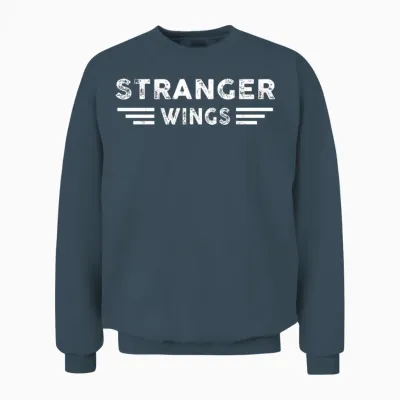 Funny Stranger Wings Unisex Sweatshirt - Dark Heather