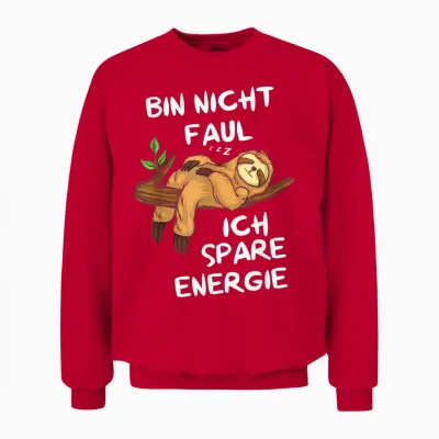 Morgenmuffel Chill Employee Sleep Shirt by Sloth Tired T-Shirt, Black Unisex Sweatshirt - Red