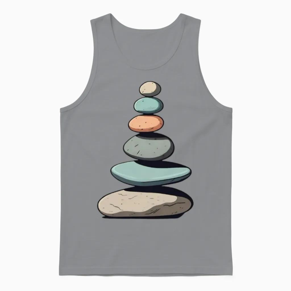 Balance Stone Unisex Tank Top in Sport Grey