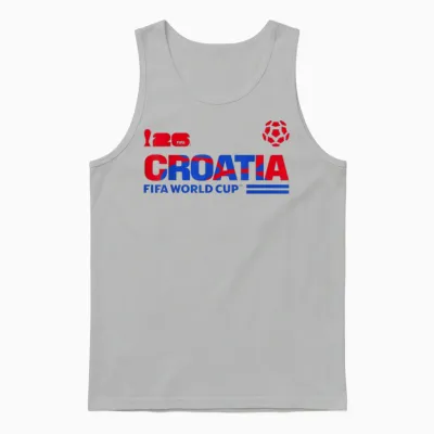 Fifa World Cup26 Qualifier Croatia Unisex Tank Top - Ash