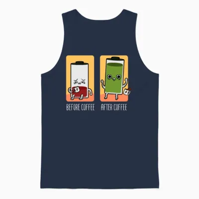 Refilling the Energy - for Coffee Unisex Tank Top - Navy