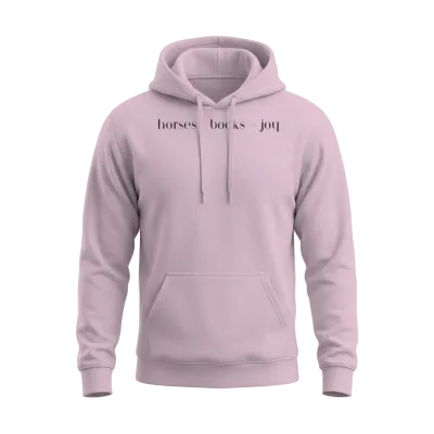 Horses + Books = Joy Unisex Hoodie - Light Pink