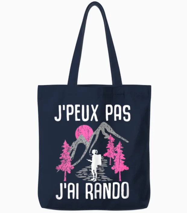 Je Peux Pas Je Ai Rando Gift Rendonée Woman Walker Tote Bags in Navy