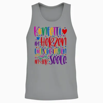Confetti in the Heart Carnival Party Outfit Carnival Fancy Dress Unisex Tank Top - Sport Grey