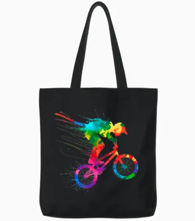 Bmx Bike Stunt Rider Boys Children Cool Bmx Stunt Tote Bags - Black