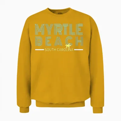 Myrtle Beach Retro Unisex Sweatshirt - Gold
