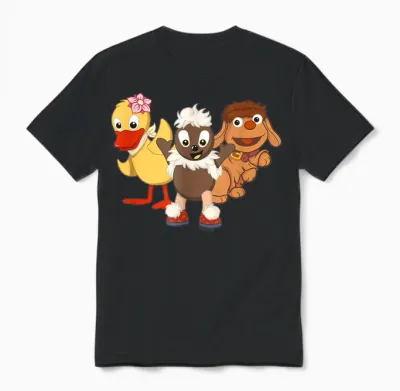Pittiplatsch, Schnatterinchen Und Moppi - Beste Freundde! T-Shirt, Black Unisex T-Shirt - Black