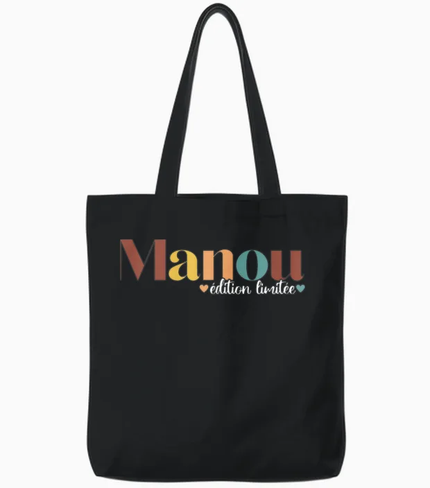 Cadeau Manou Fête Des Mères Maman Mamie Tote Bags in Black