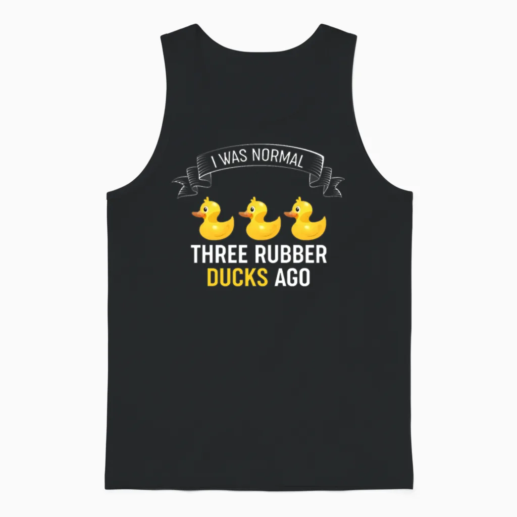 Rubber Duck Rubber Duckie Unisex Tank Top in Black