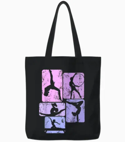 Turnerin Turnen Gymnastik Kinder Mädchen Damen Tote Bags - Black