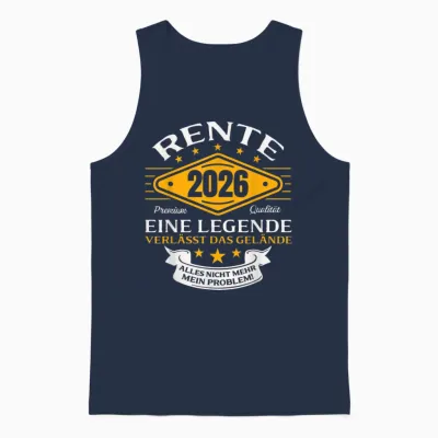 Rentner 2026 Legende Verlässt Das Gelände Ruhestand Unisex Tank Top - Navy