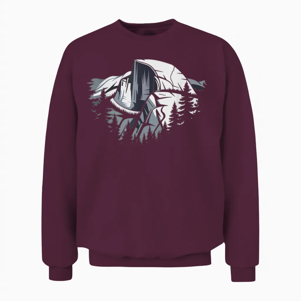 Altitude Du Half Dome Randonneur De Sommet Unisex Sweatshirt in Maroon