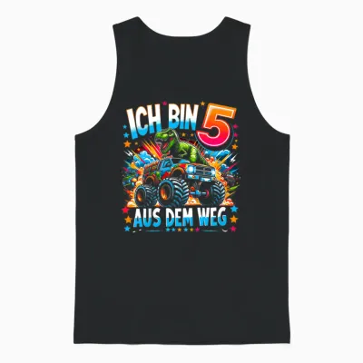 Kinder Ich Bin 5 5. Geburtstag Junge Fünf Jahre Jungs Unisex Tank Top - Black