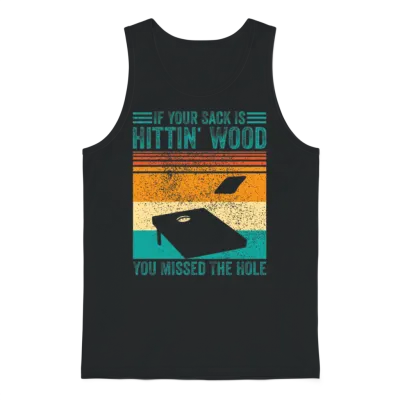 Funny Cornhole Unisex Tank Top - Black