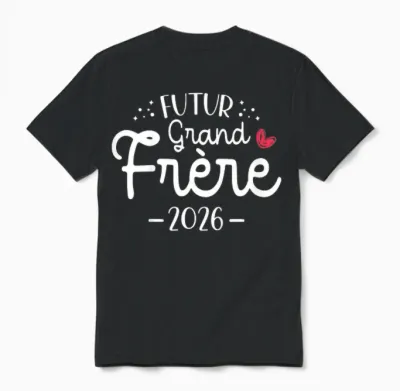 Child Future Big Brother 2026 - Announcement Pregnancy 2nd Unisex T-Shirt - Black