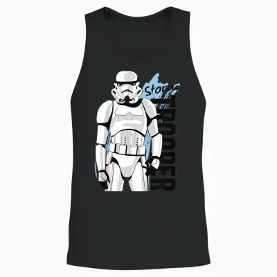 Kids Star Wars Storm Trooper T-Shirt, White, 2 Unisex Tank Top - Black
