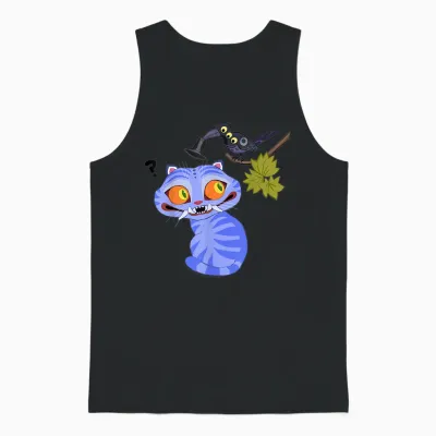 Kpop Demon Hunters Halloween Derpy & Sussy Playing With Unisex Tank Top - Black