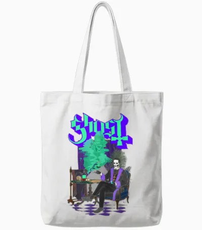 Ghost Relaxation Tote Bags - White