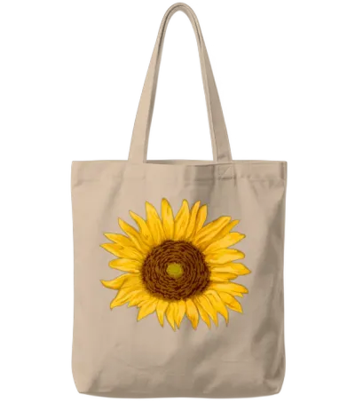 Sunflower Tote Bags - Natural