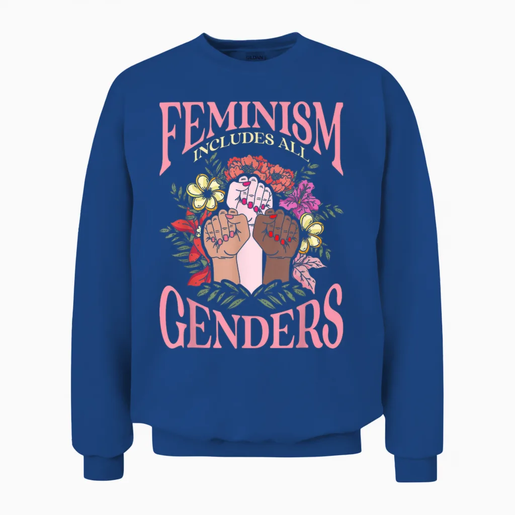 Feminismus Beinhaltet Alle Geschlechter Feminismus Feminist Justice Unisex Sweatshirt in Royal
