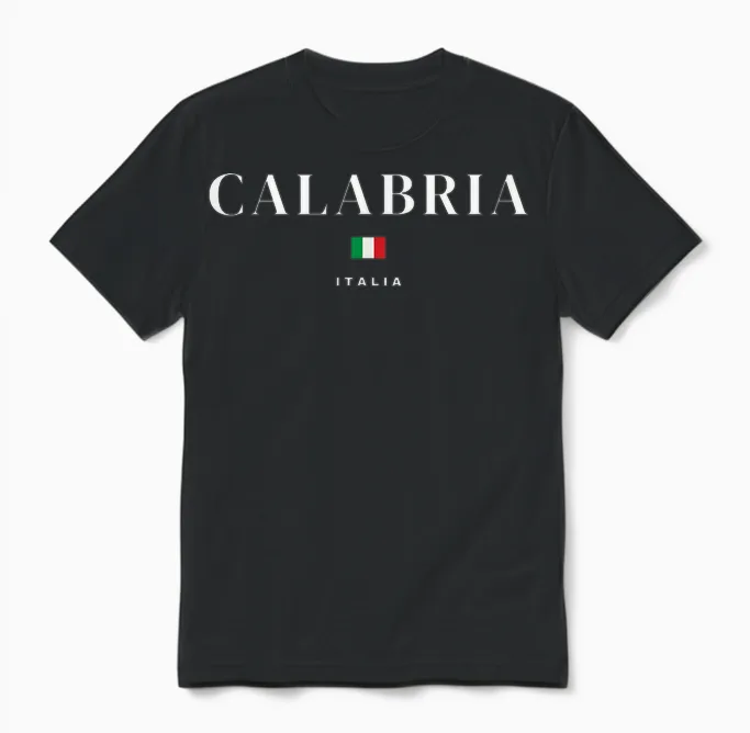 Calabre Italie Unisex T-Shirt in Black