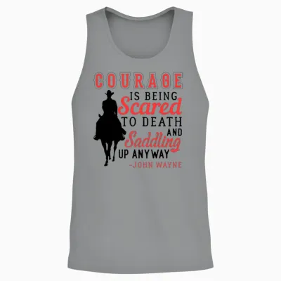 Courage Saddle Up Horse Cowboy Unisex Tank Top - Sport Grey