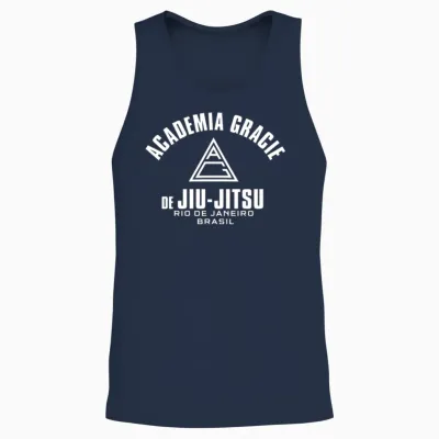 Academia Gracie De Jiu Jitsu Rio De Janeiro Unisex Tank Top - Navy