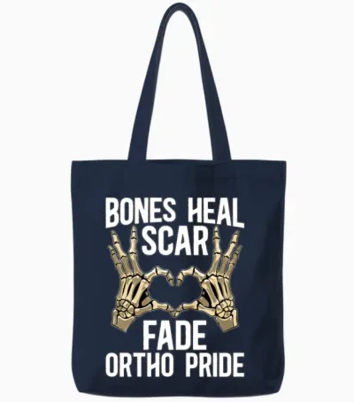 Orthopedic Surgeon Bones Heal Physical Therapist Tote Bags - Navy