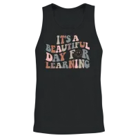 Teacher Retro — Teachers Gift Unisex Tank Top - Black – 2