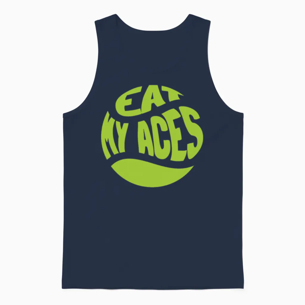 Tennis Funny Unisex Tank Top in Navy