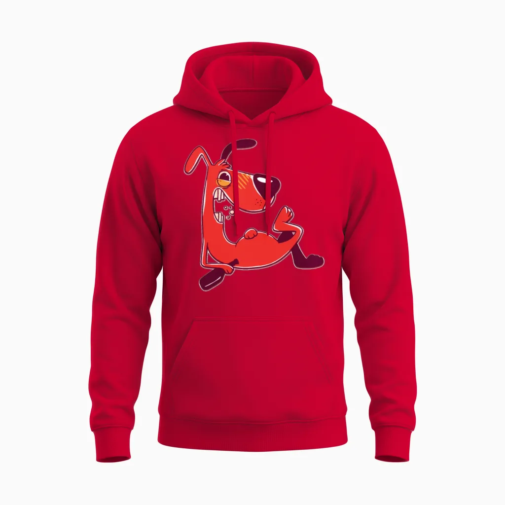 Drunk Dog - Lovers Unisex Hoodie in Red