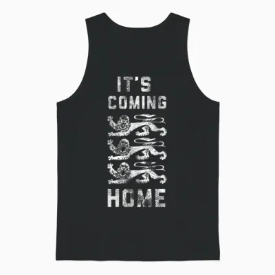 It's Coming Home Football T-Shirt England Unisex Tank Top - Black
