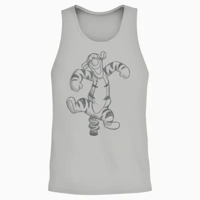 Disney Winnie the Pooh Tigger Sketch Unisex Tank Top - Ash