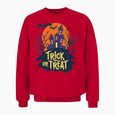 Plus Size Halloween Horror Tshirt Women Novelty Ho Unisex Sweatshirt - Red