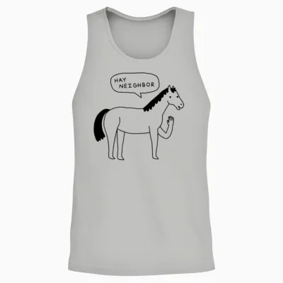 Hi Horse Unisex Tank Top - Ash
