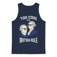 American History Too Cool for British Rule Gift Unisex Tank Top - Navy – 1