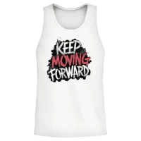 Keep Moving Forward Unisex Tank Top - White – 2
