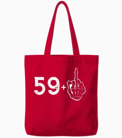 J'ai 60 Ans Et Je Vous Emmerde ! Homme Ou Femme De Caractère Tote Bags - Red