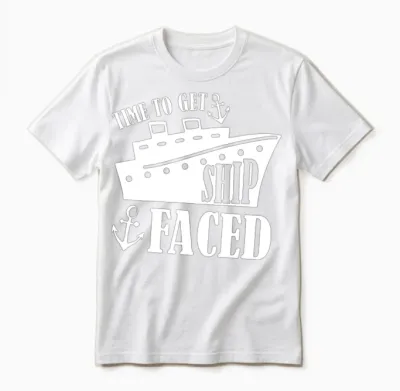 Time to Get Ship Faced Shirt - Funny Cruise Shirts Unisex T-Shirt - White