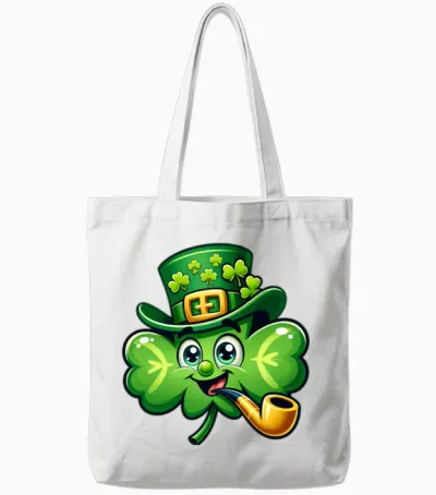 Funny Irish Shamrock Tote Bags - White