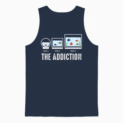 Aquarium Fun Aquarist Tank Addiction Fish Keeping Unisex Tank Top - Navy