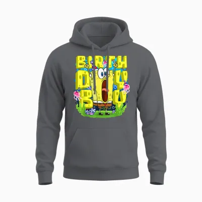 Spongebob Squarepants Birthday Boy Funny Boys Birthday Gift Unisex Hoodie - Charcoal