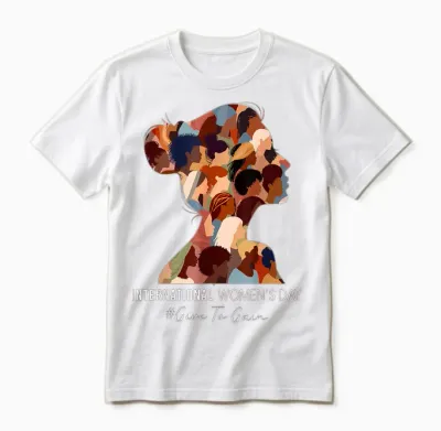 International Women's Day 2026 Give to Gain 8 March Support Unisex T-Shirt - White