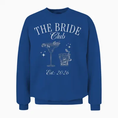 Bachelorette Party the Bride Club, Est 2026 Bride Unisex Sweatshirt - Royal
