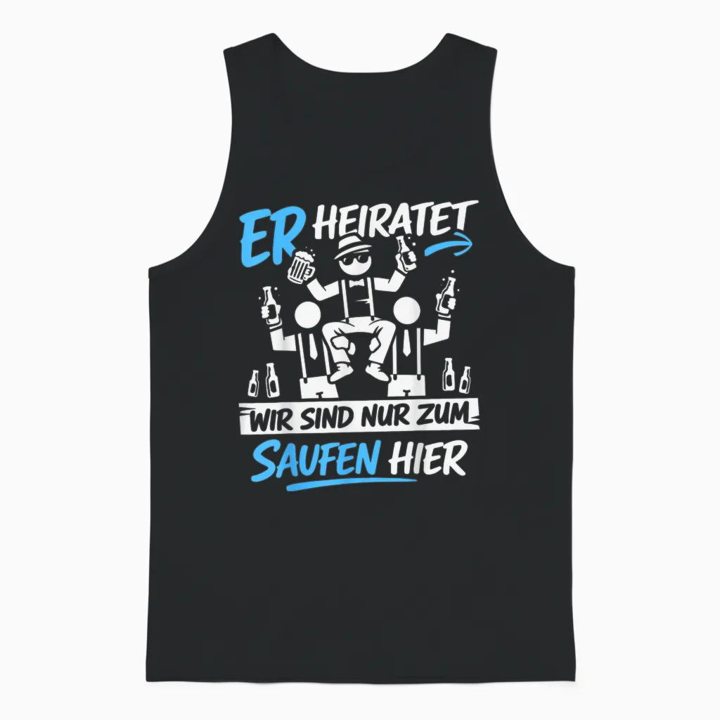 Junggesellenabschied Männer T-Shirt Jga Kostüm Poltern Jga Unisex Tank Top in Black