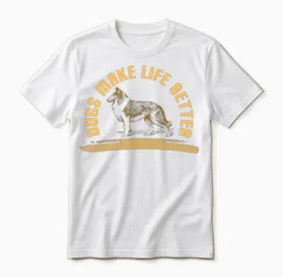 Collie Dog Unisex T-Shirt - White