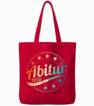 Abitur 2026 Retro Vintage Prüfung Bestanden Abi 2026 Tote Bags - Red