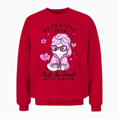 Retired Women 2026 Humor Gift Retirement 2026 Unisex Sweatshirt - Red